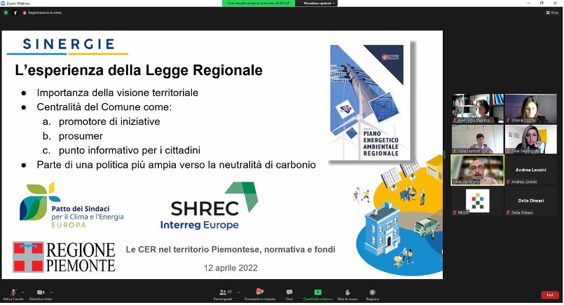 Presenting SHREC at "Sinergie" webinar