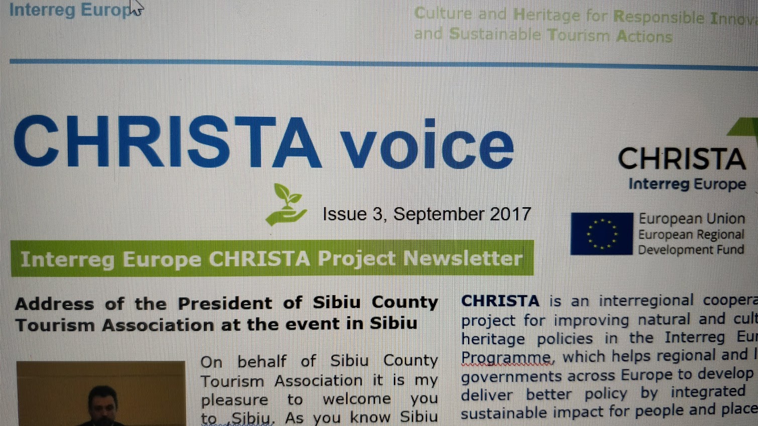 Newsletter No 3 CHRISTA voice published