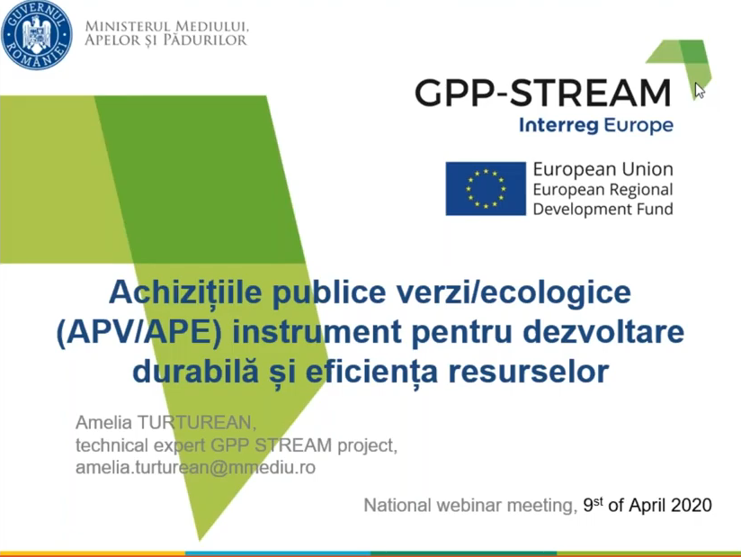Recording of the First Romanian GPP-STREAM Webinar