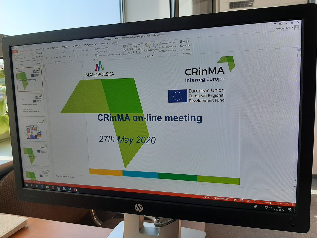 On-line CRinMA partners meeting