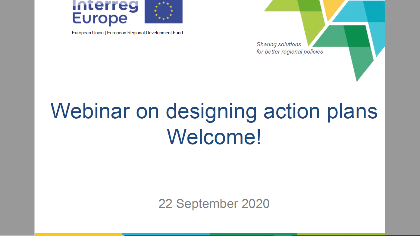 Interreg Europe Webinar on Designing Action Plans
