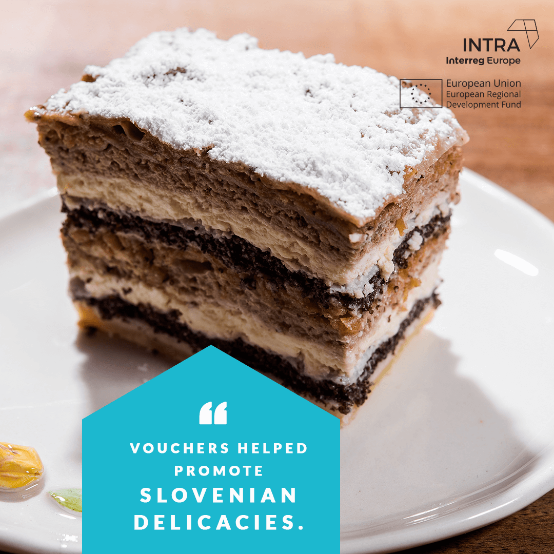 Vouchers helped promote Slovenian delicacies.