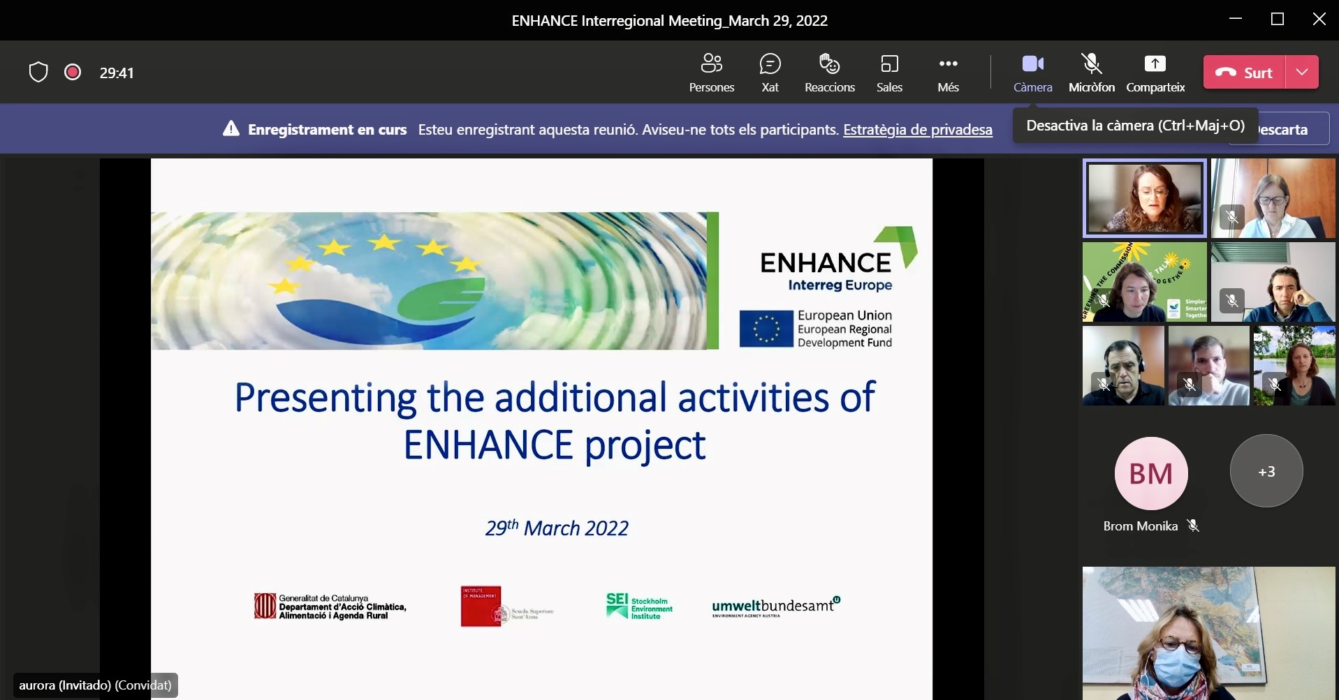 Interregional Meeting ENHANCE additional activities