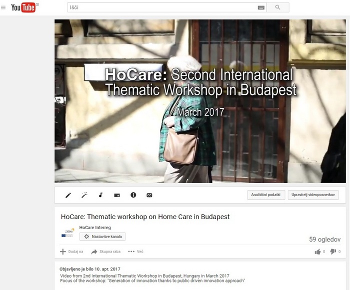 HoCare: Video from 2nd Thematic Workshop released