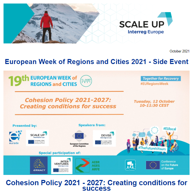SCALE UP special newsletter - EWRC event