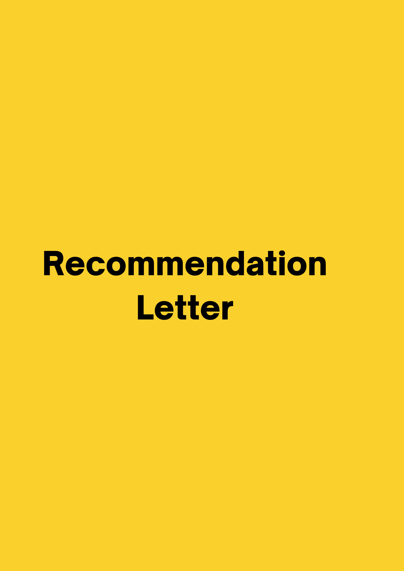 Policy Recommendation Letters